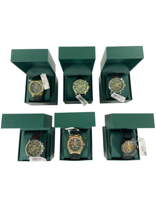 American Exchange Other - American Exchange LOT-OF-6 Watches Skeleton Dial Gold & Silver SEALED BOX & NEW